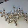 Large vintage shinetrim new york rhinestone Brooch 1980s approx 3 inches length e/c Image 2
