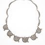 925 Vintage Sterling Silver & Marcasite Gothic Art-Nouveau Style Necklace Image 3
