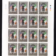 2011 Ireland 50th Anniversary of the American Chamber of Commerce Commemorative Stamps Plate 1A1A1A1A Fine CDS Used with Dublin cancel of 3rd February 2011 (First day of issue) on envelope extract