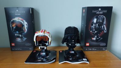 Lego Star Wars - Darth Vader & Luke Skywalker Helmets
