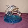 Leaping Dolphins Crystal statue Image 5