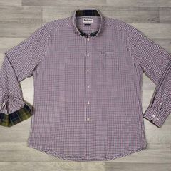 Barbour Button Down Check Oxford Shirt Mens XXL