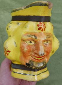 Antique Prattware Satyr Yelow Jug c.1800 - hand-made handle