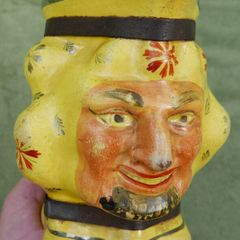 Antique Prattware Satyr Yelow Jug c.1800 - hand-made handle