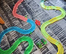 car glow racing track. 3xsets