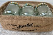 3 Fancy Jars In Hessian Basket