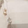 Crystal and Pearl Statement Necklace Image 7