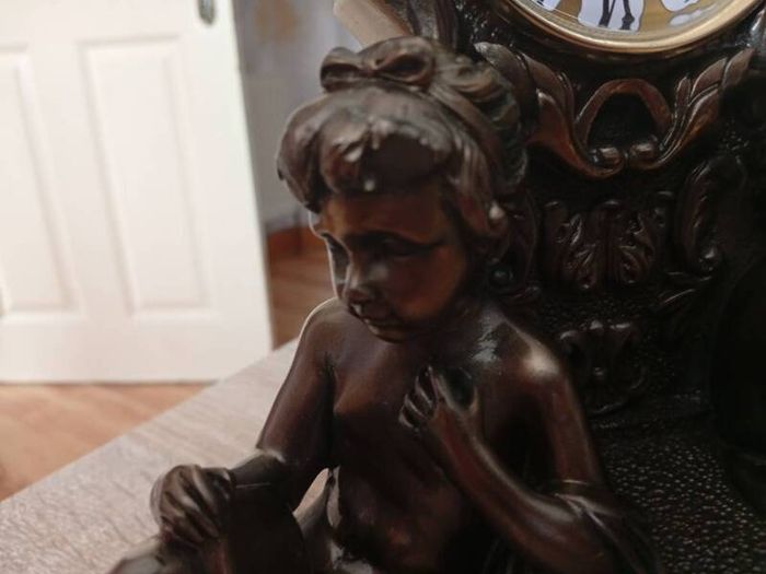 Vintage Cherub Mantel Clock by Academy