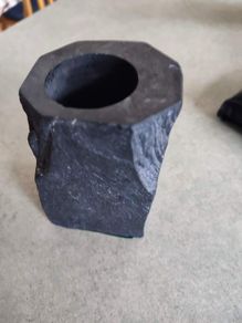 Flower vase / candle holder Fennstones real natural bubble rock slate air stone aquarium fish tank ornament