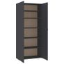 Shoe Cabinet Grey 80X35.5X180 cm Chipboard Image 4