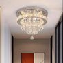 Brand New Deckrico Crystal Ceiling Light 30cm Modern Lamp Chrome LED Chandelier Image 3
