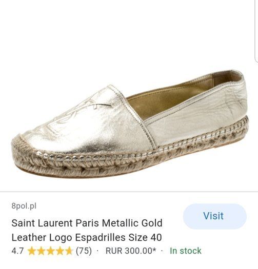 H&M Premium Quality Genuine Leather Espadrilles
