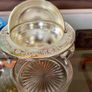 Vintage Silver Colour Roll Top Butter Dish with Glass Insert or Ornate Caviar Server Image 5