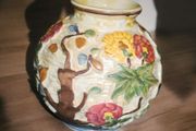 Antique Wood Indian tree vase