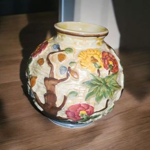 Antique Wood Indian tree vase