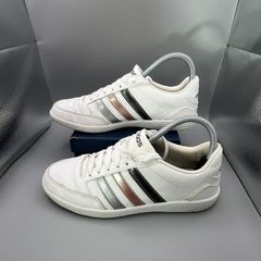 Adidas Hoops VL W Trainers White Metallic Stripes CG5865 Women UK 5 EU 38