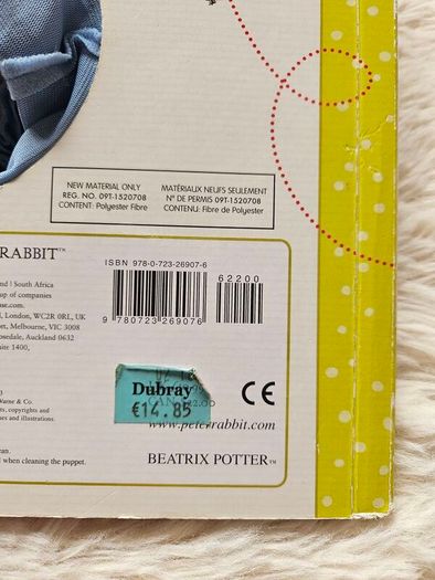Peter Rabbit Let's Cuddle Big Puppet Play Book