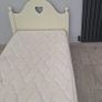 Solid wood white girls bed and mattress Image 4