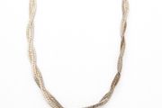 Vintage 925 Sterling Silver Italian Twisted Herringbone Chain