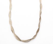 Vintage 925 Sterling Silver Italian Twisted Herringbone Chain