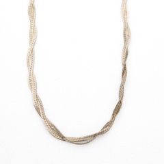 Vintage 925 Sterling Silver Italian Twisted Herringbone Chain