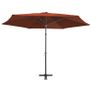 Outdoor Parasol with Steel Pole 300 cm Terracotta Image 2