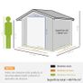 NEW SALE  9 x 6FT Foundation Ventilation Steel Outdoor Garden Shed Grey FREE SHIPPING Image 3