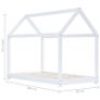 Kids Bed Frame White Solid Pine Wood 80x160 cm Image 7
