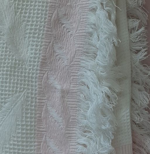 Lovely feather detail  baby blanket