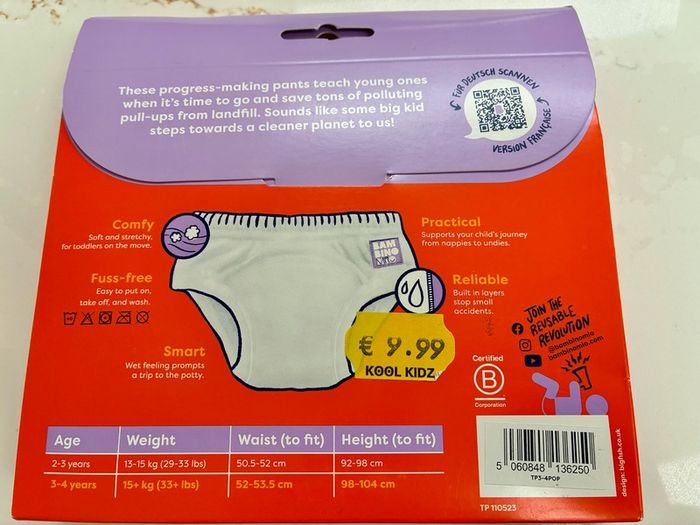 Bambino Mio reusable toddler training pants BNWT