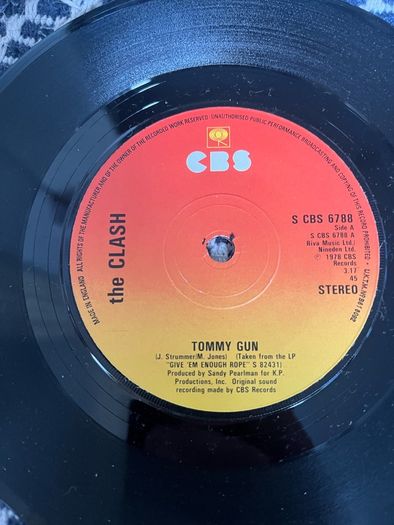 2x The Clash 7"s Tommy Gun and Cost of Living E.P.