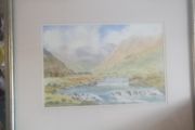 a lovely large  water colour painting of connemara by dublin artist tony lynch