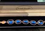 Rose Plated Blue Stone Bracelet