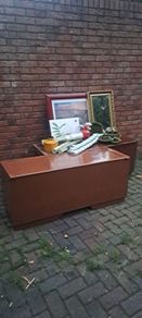 2 Antique Oak Trunks Seats