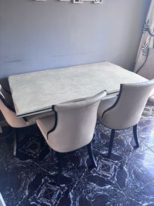 Marble style table and 4 chairs