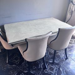 Marble style table and 4 chairs
