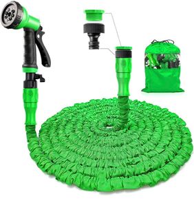 50 FT Expandable Garden Hose with 3/4", 1/2" Fittings, Anti-Leakage - Flexible Expanding Hose with 8 Function Spray Nozzle MULTIPLE COLOURS/SIZES AVAILABLE (FREE POSTAGE)