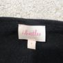 Whistles Black Cotton Angora Blend Top with Sheer Sleeves & Silk Trim - Size 1 (UK 8/10) Image 3