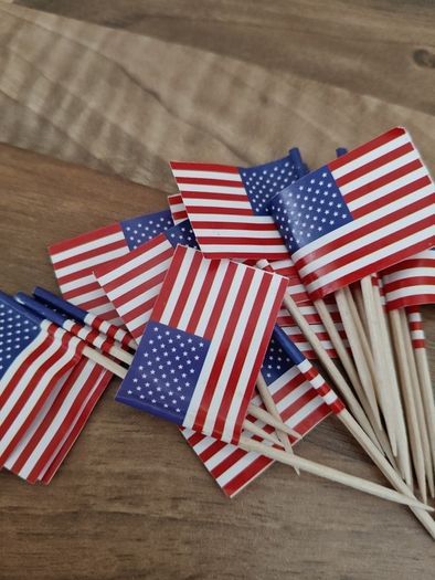 4th July American Flags / Cocktail Sticks