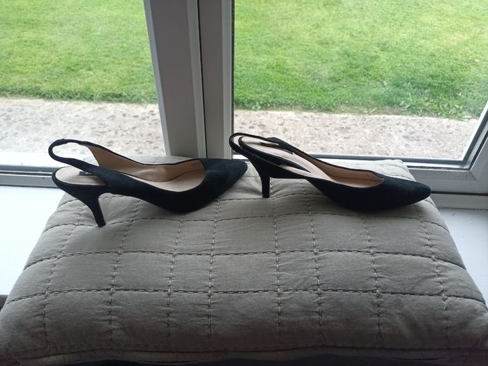 Black suede sling backs euro 38 Autograph, M & S