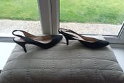 Black suede sling backs euro 38 Autograph, M &amp; S