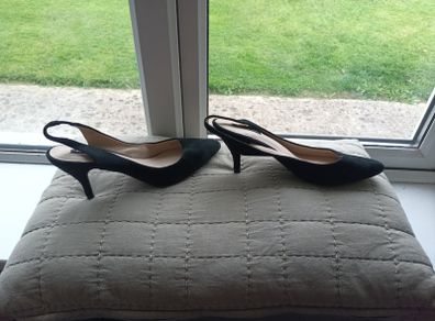 Black suede sling backs euro 38 Autograph, M & S
