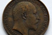 1903 farthing bronze british edwardian era coin