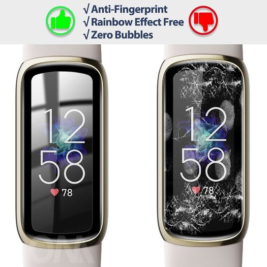 20D Curved Edge Full Cover Soft Protective Film For Fitbit Luxe smart band watch Screen Protection Accessories Not Glass