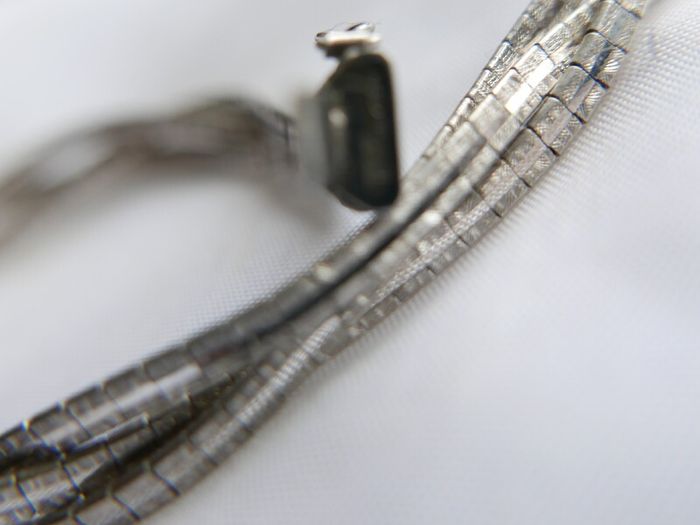 Vintage Bracelet Sterling Silver 925- stamped, clasp with safety catch, probably from the 70s, length 7,5" - 14,42g