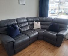 leather electric corner recliner