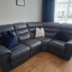 leather electric corner recliner