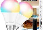 WiFi Smart Bulbs Bayonet B22, Works with Alexa and Google Home, White and Colour Ambiance, No Hub Required, Pack of 2 [Energy Class A+]