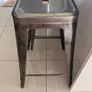 Set of 3 Genuine Tolix Bar Stools- Silver Metal Image 6