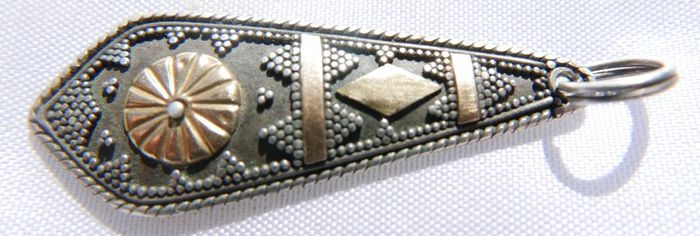 Vintage 22k Gold and Sterling Silver 925 Pendant 2,27g